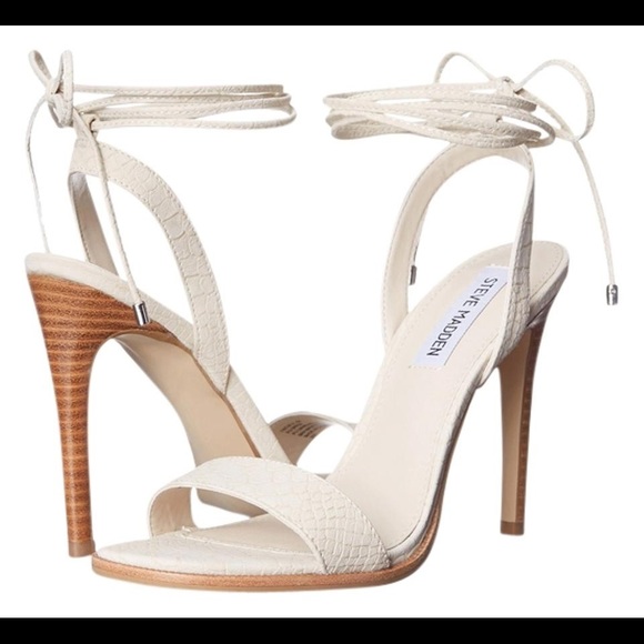 Steve Madden Shoes - Steve Madden Faithful natural snake sandal heels